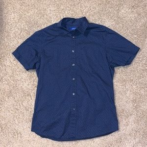 Men’s Apt 9 Navy Blue Button Up Short Sleeve Shirt